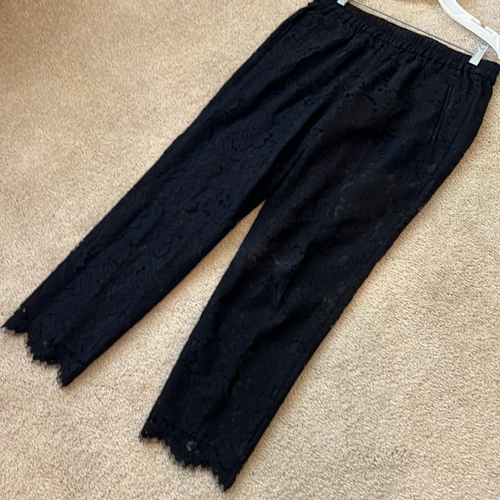 JCrew Black lace pants size 6